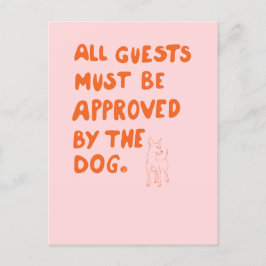 犬の書イラストレーション付き手タイポグラフィ ポストカード