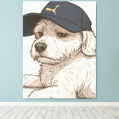 犬の最大 キャンバスプリント (インサイチュ (ウッドフロア))