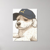 犬の最大 キャンバスプリント (正面)