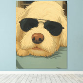 犬の最大 キャンバスプリント (インサイチュ (ウッドフロア))