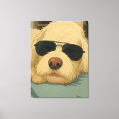 犬の最大 キャンバスプリント (正面)