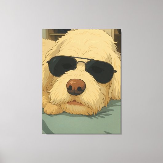 犬の最大 キャンバスプリント (正面)