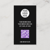 犬の最高のトリマーシーズー(犬)Tzu Not Logo QRコード 名刺 (裏面)