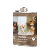 犬の最高のパパがフォトファーザーズの日 フラスク (左)