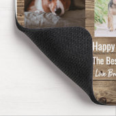 犬の最高のパパがフォトファーザーズの日 マウスパッド (コーナー)