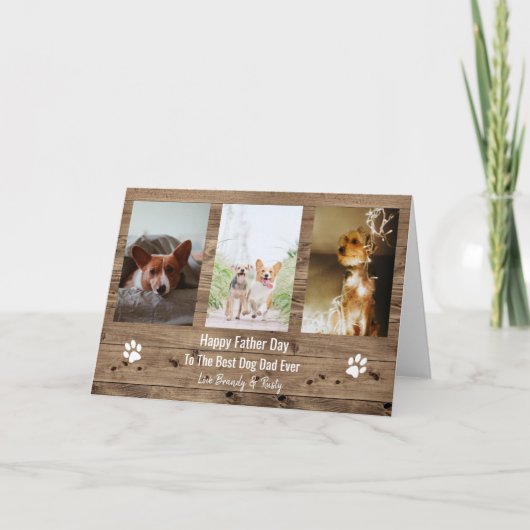 犬の最高のパパが父の日に撮影 シーズンカード (正面)