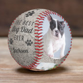 犬の最高のパパは常にポープリントペットの写真コラージュ 野球ボール