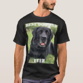 犬の最高のパパは常に写真の子犬のギフトおもしろいペット Tシャツ (正面)