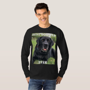 犬の最高のパパは常に写真の子犬のギフトおもしろいペット Tシャツ