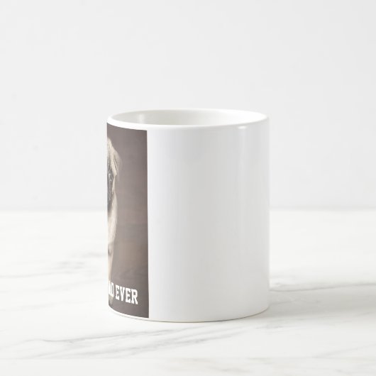 犬の最高のパパは常に写真ペットのおもしろい子犬 コーヒーマグカップ (中央)