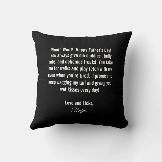 犬の最高のパパへのエバカスタムー写真 クッション (裏面)