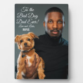 犬の最高のパパへのエバカスタムー写真 フォトプラーク (正面)
