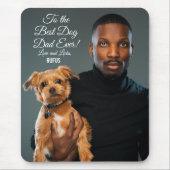 犬の最高のパパへのエバカスタムー写真 マウスパッド (正面)
