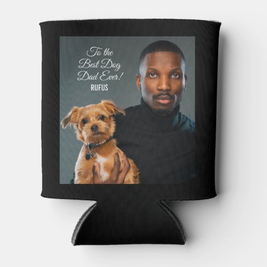 犬の最高のパパへのエバカスタムー写真 缶クーラー (正面)