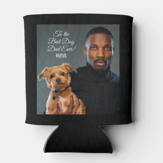 犬の最高のパパへのエバカスタムー写真 缶クーラー (裏面)