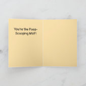 犬の最高のパパへ:あなたはウンチスクープMVP! カード (内部)