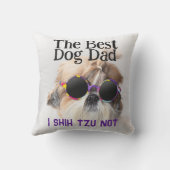 犬の最高のパパシーズー(犬)Tzu Not Faters Day アウトドアクッション (裏面)