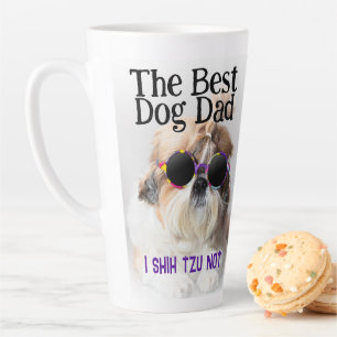 犬の最高のパパシーズー(犬)Tzu Not Faters Day カフェラテマグ