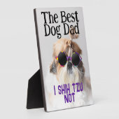 犬の最高のパパシーズー(犬)Tzu Not Faters Day フォトプラーク (側面)