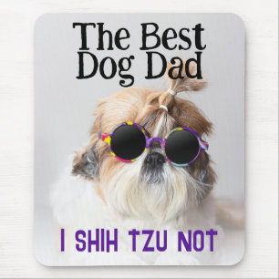 犬の最高のパパシーズー(犬)Tzu Not Faters Day マウスパッド
