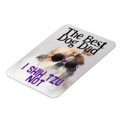 犬の最高のパパシーズー(犬)Tzu Not Faters Day マグネット (左側)