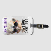 犬の最高のパパシーズー(犬)Tzu Not Faters Day ラゲッジタグ (正面横)