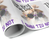 犬の最高のパパシーズー(犬)Tzu Not Faters Day ラッピングペーパー (ロールコーナー)