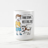 犬の最高のパパ父の日 コーヒーマグカップ (中央)