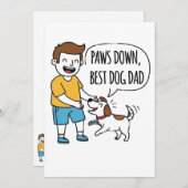 犬の最高のパパ父の日 招待状 (正面/裏面)