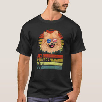 犬の最高のヴィンテージポメラニア犬母の日Pu Tシャツ