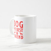 犬の最高の友 コーヒーマグカップ (正面左)