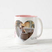 犬の最高の母がペットの写真をピンクと名付ける ツートーンマグカップ (正面右)