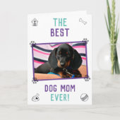 犬の最高の母の日のカード カード (正面)