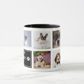 犬の最高の母は今まで黒いペットのコラージュ写真 マグカップ (中央)