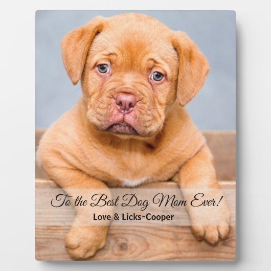 犬の最高の母へののカスタム写真 フォトプラーク (正面)