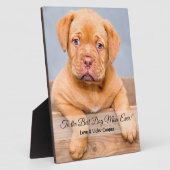 犬の最高の母へののカスタム写真 フォトプラーク (側面)