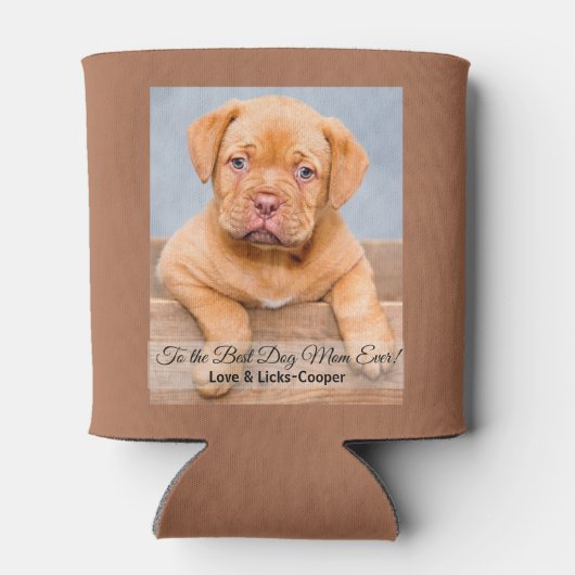 犬の最高の母へののカスタム写真 缶クーラー (裏面)