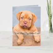 犬の最高の母への写真とカスタム文字 シーズンカード (正面)