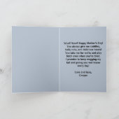 犬の最高の母への写真とカスタム文字 シーズンカード (内部)