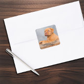 犬の最高の母への写真とカスタム文字 スクエアシール