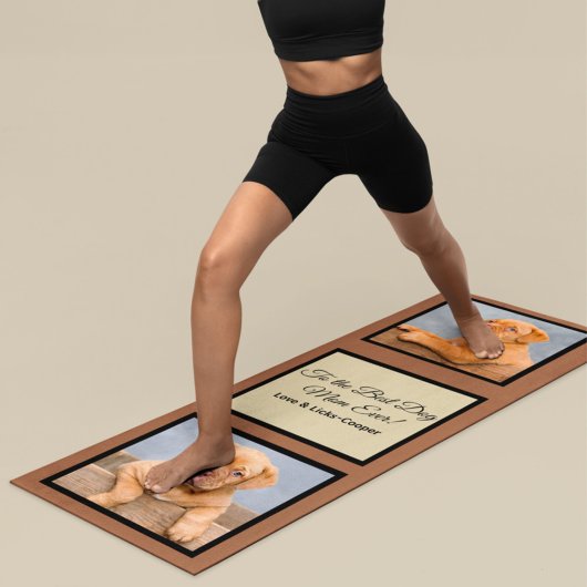 犬の最高の母への写真とカスタム文字 ヨガマット