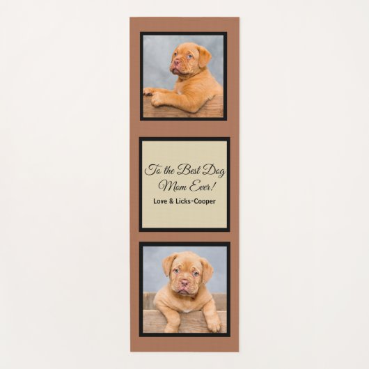 犬の最高の母への写真とカスタム文字 ヨガマット (正面)