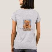 犬の最高の母への写真のカスタム装飾用クッション Tシャツ (裏面)