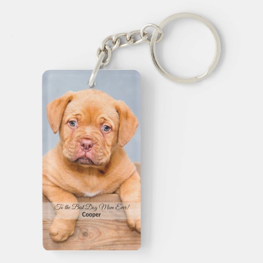犬の最高の母へCustomPhotoキーチェーン キーホルダー (裏面)