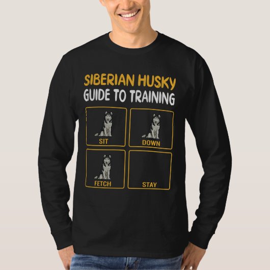 犬の服従を訓練するためのシベリアのハスキーのガイド Tシャツ (正面)