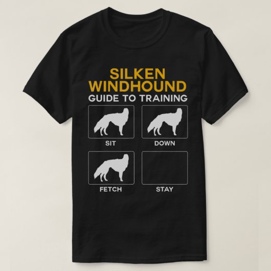 犬の服従を訓練するためのシルケン犬ガイド Tシャツ (デザイン正面)