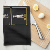 犬の服従を訓練するホイッペットのガイド キッチンタオル (四つ折り)