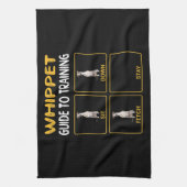 犬の服従を訓練するホイッペットのガイド キッチンタオル (縦)