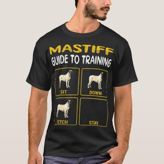 犬の服従を訓練するマスティフのガイド Tシャツ (正面)