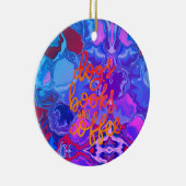 犬の本とコーヒー抽象芸術 セラミックオーナメント (右)